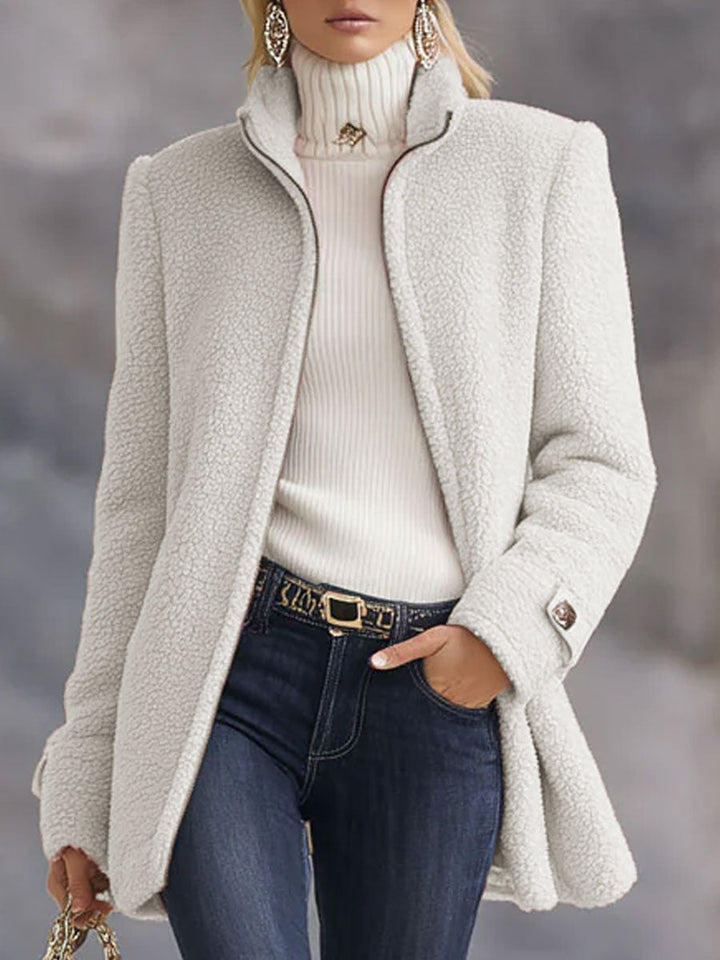 Chaqueta polar rosa vintage con cremallera