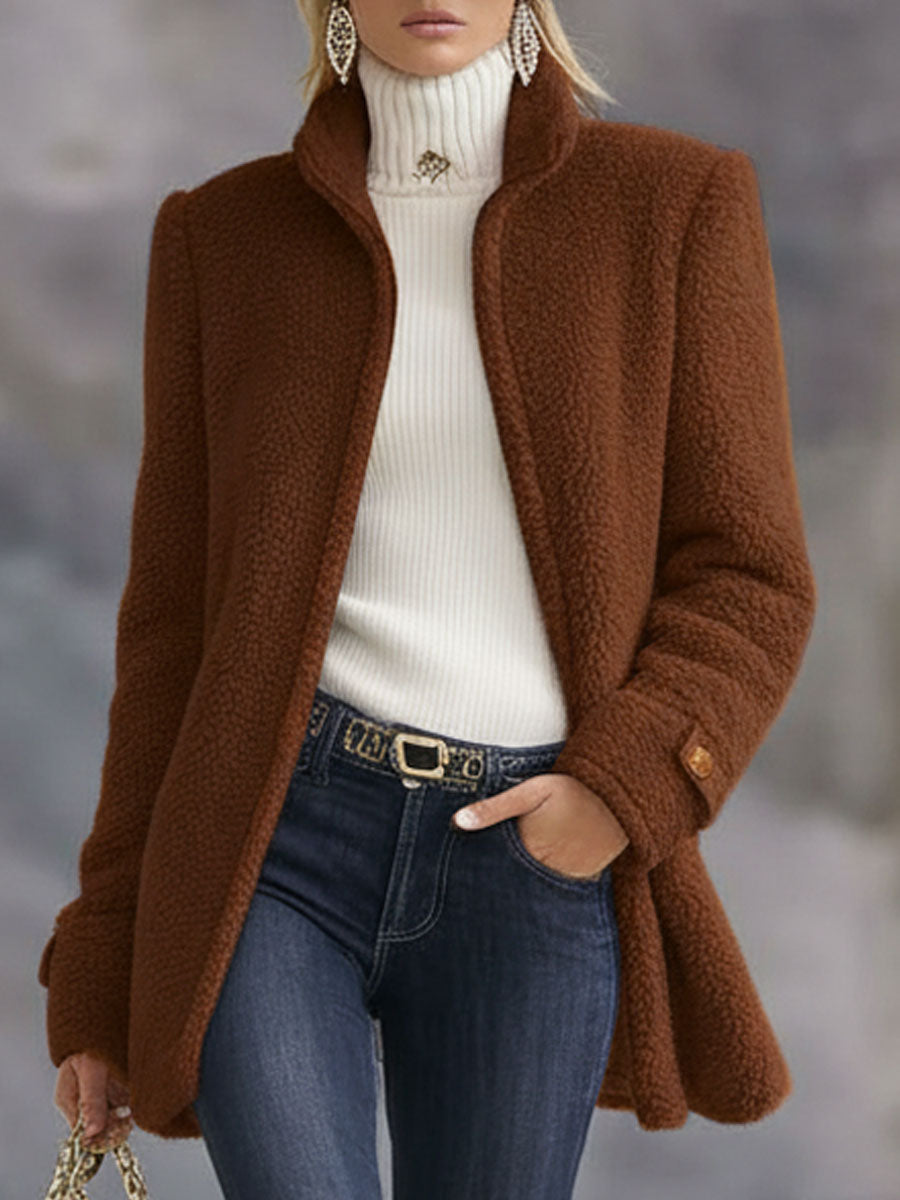 Chaqueta polar rosa vintage con cremallera