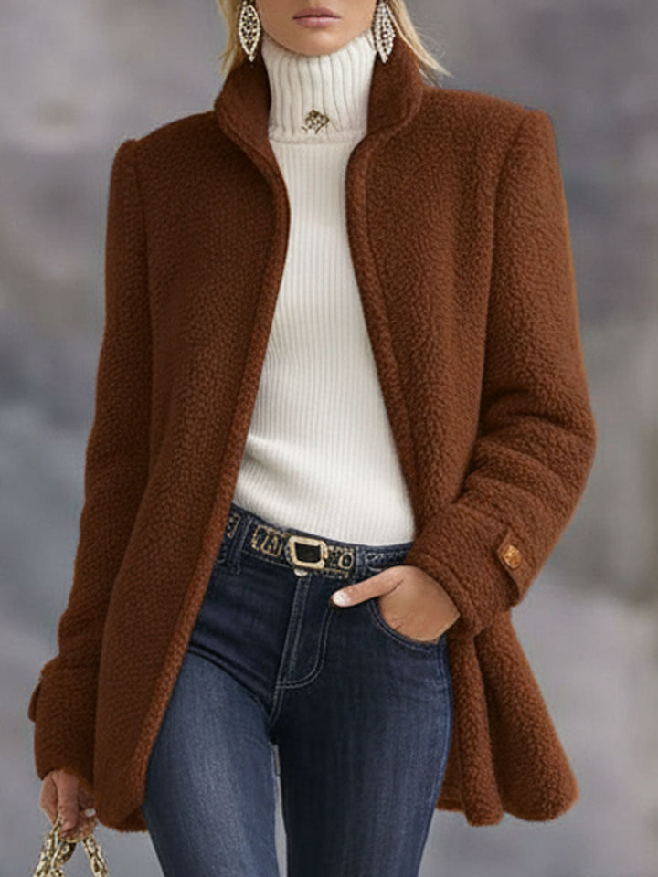 Chaqueta polar rosa vintage con cremallera