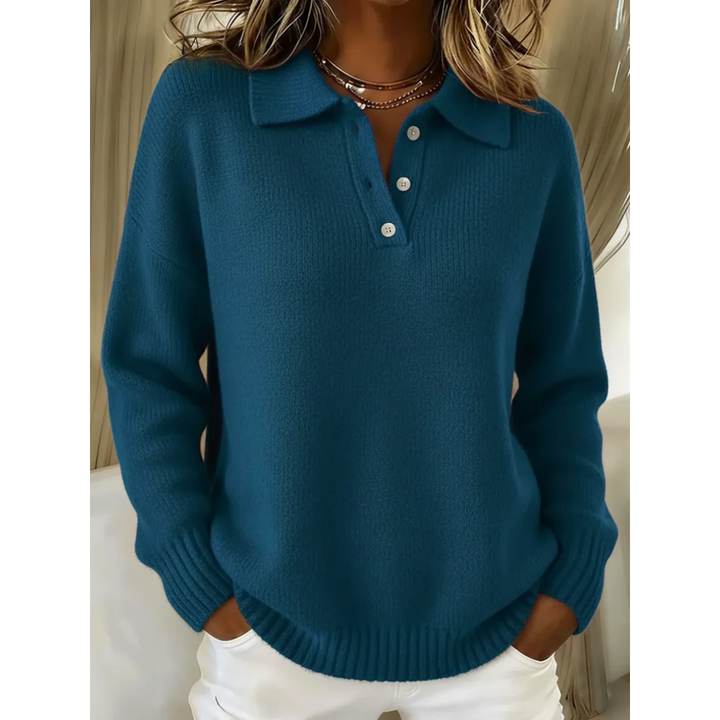 Marina | Suéter tipo polo suave