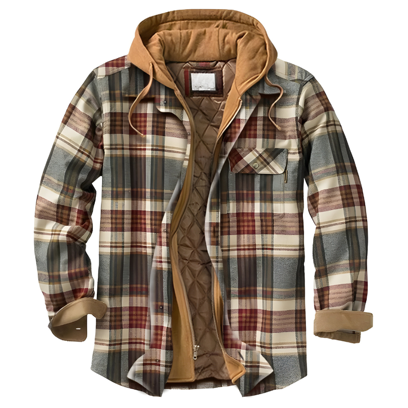 Ricardo | Chaqueta cómoda de patchwork con capucha