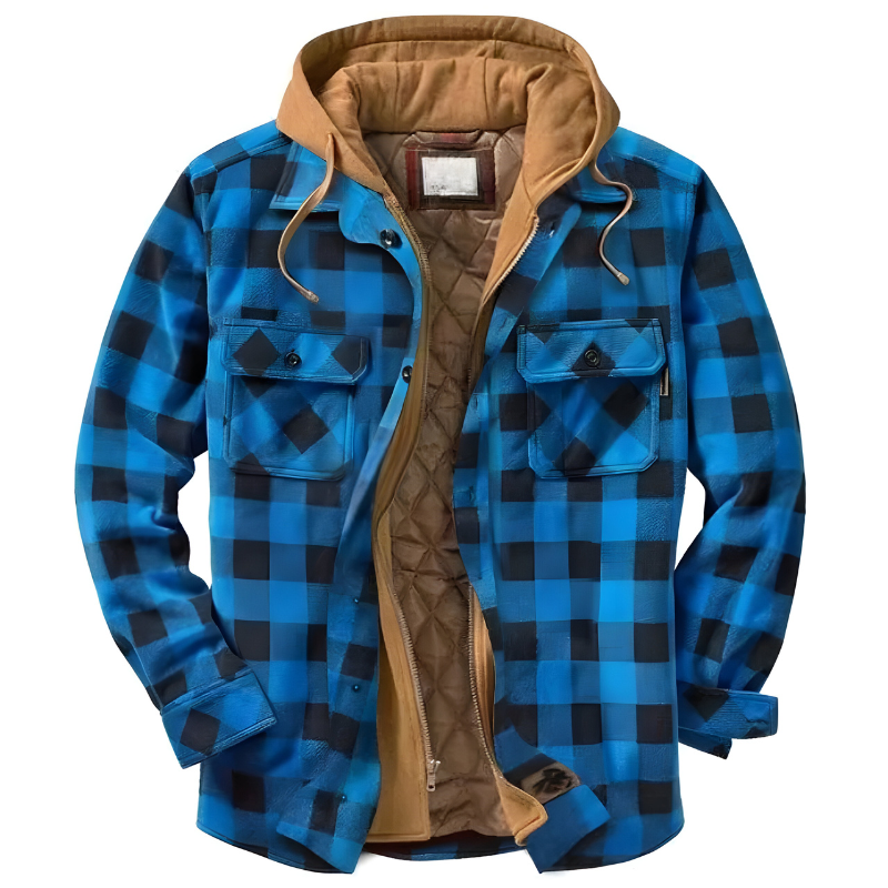 Ricardo | Chaqueta cómoda de patchwork con capucha
