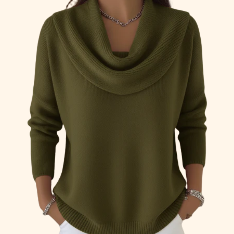 Iole | Jersey con cuello drapeado