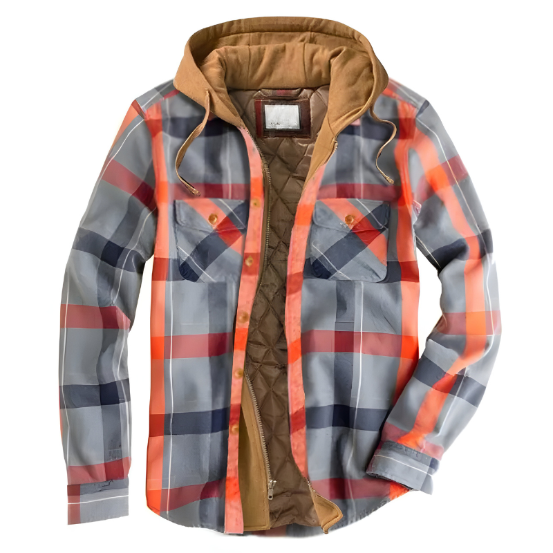 Ricardo | Chaqueta cómoda de patchwork con capucha