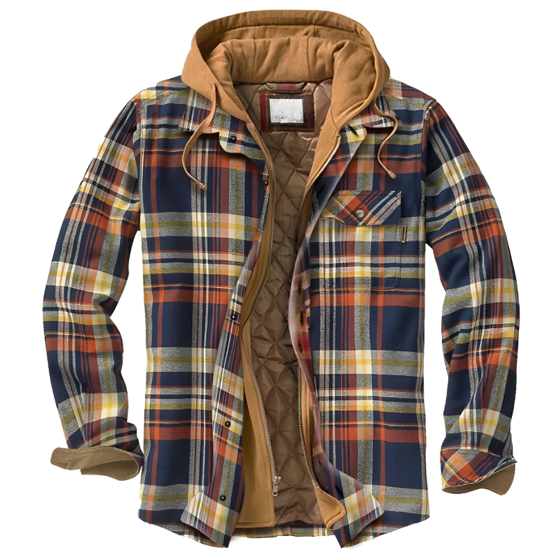 Ricardo | Chaqueta cómoda de patchwork con capucha