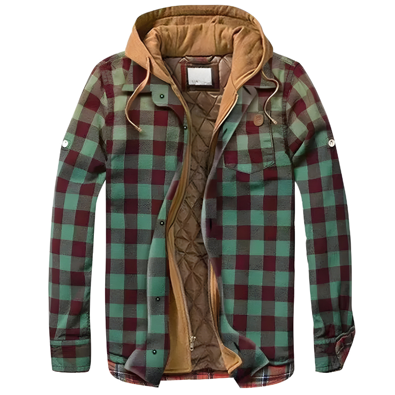Ricardo | Chaqueta cómoda de patchwork con capucha