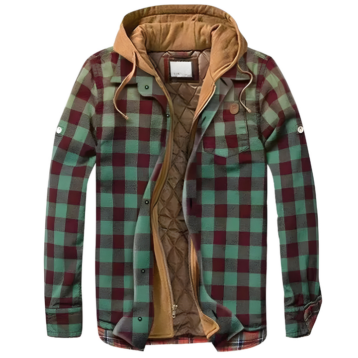 Ricardo | Chaqueta cómoda de patchwork con capucha