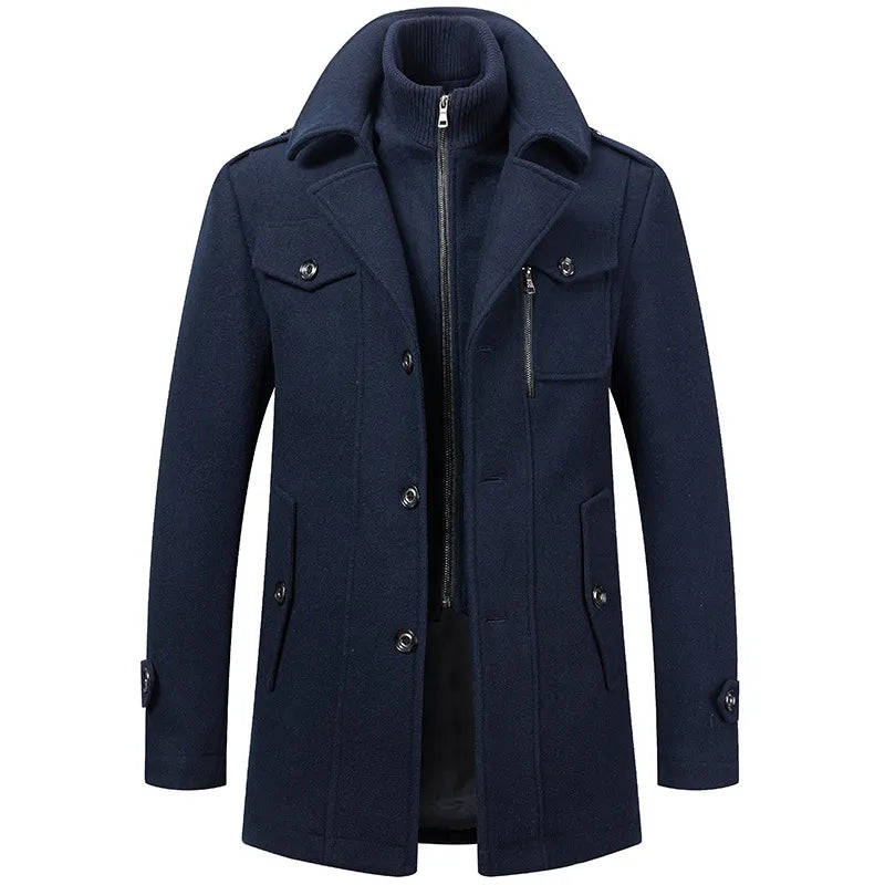 Rafael | Elegante abrigo de invierno con cremallera y botones