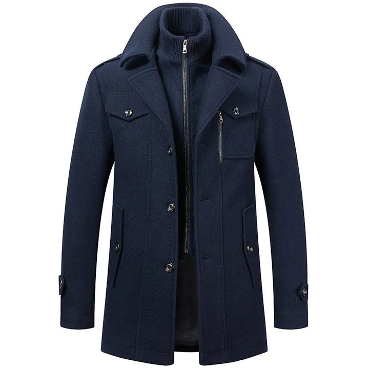 Rafael | Elegante abrigo de invierno con cremallera y botones