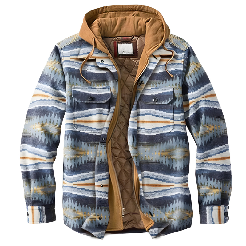 Ricardo | Chaqueta cómoda de patchwork con capucha