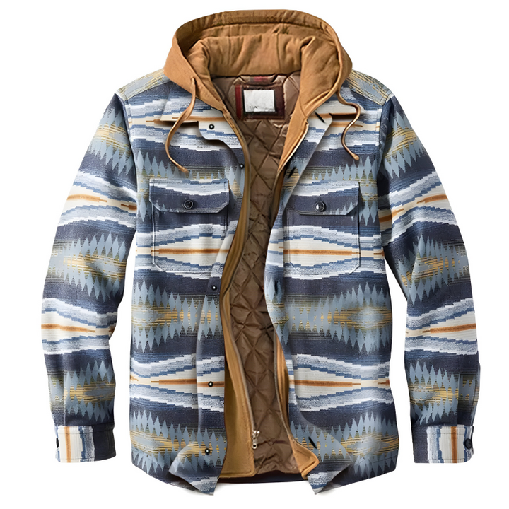 Ricardo | Chaqueta cómoda de patchwork con capucha