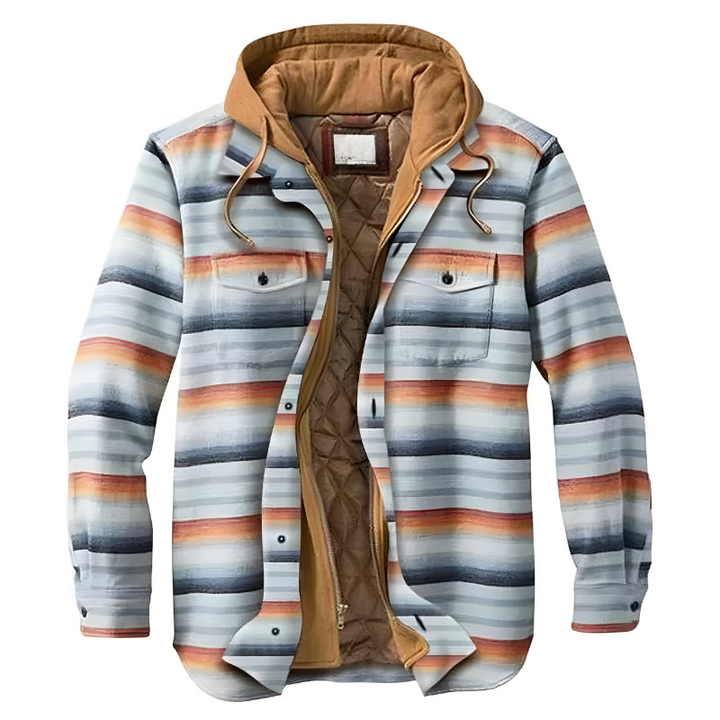 Ricardo | Chaqueta cómoda de patchwork con capucha