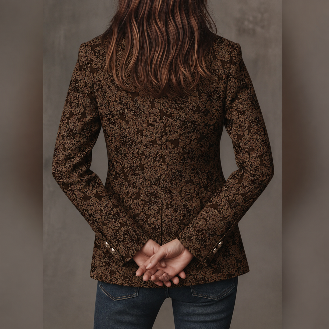 Estelle | Blazer ajustado de jacquard de cachemira