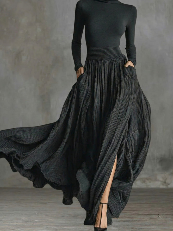 Isabel | Vestido maxi de cintura alta