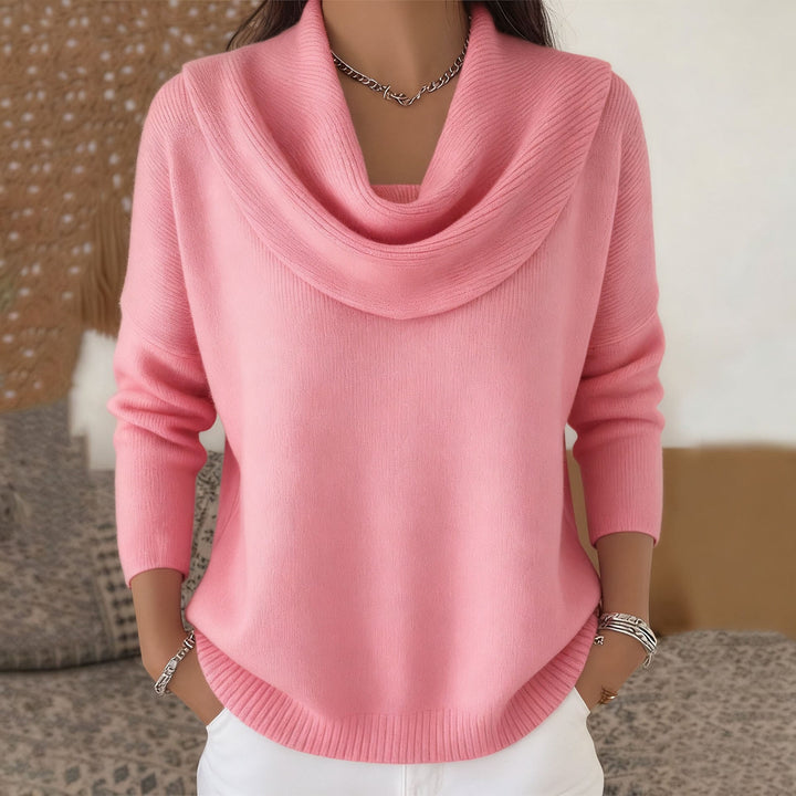 Iole | Jersey con cuello drapeado