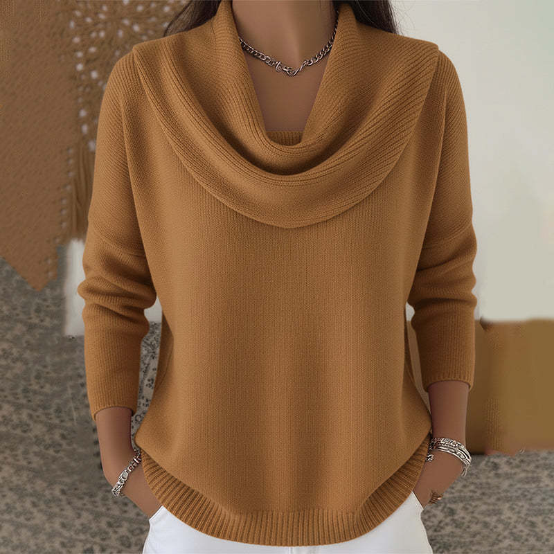 Iole | Jersey con cuello drapeado