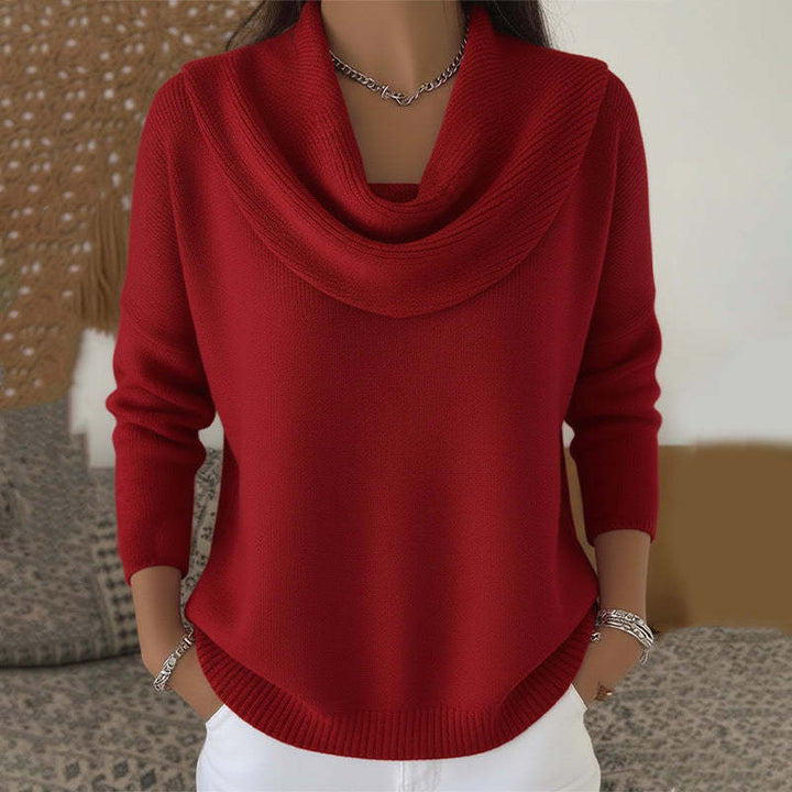 Iole | Jersey con cuello drapeado