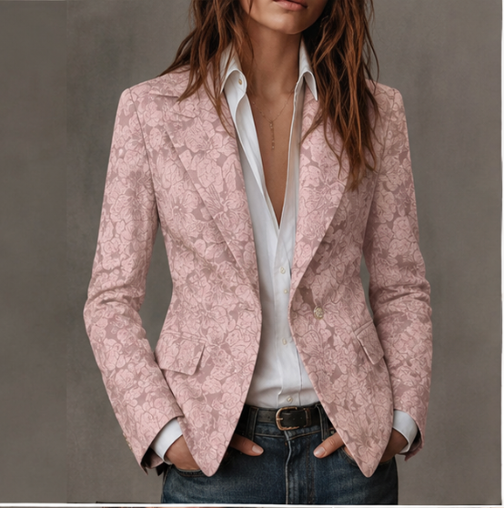 Estelle | Blazer ajustado de jacquard de cachemira