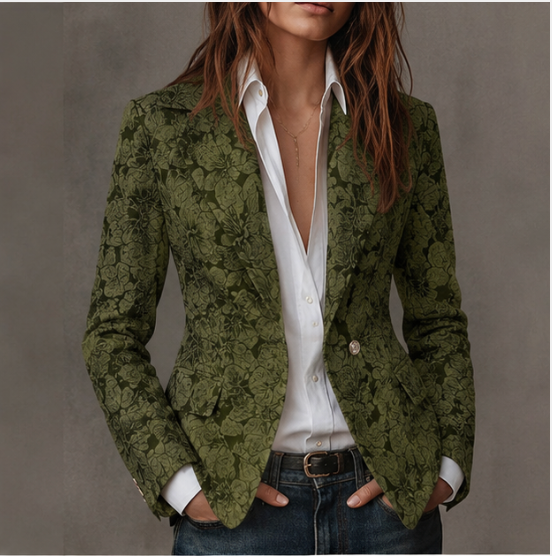 Estelle | Blazer ajustado de jacquard de cachemira