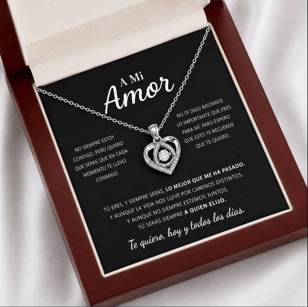 "A Mi Esposa" Collar Corazón Para Siempre