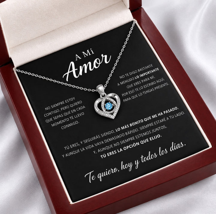 "A Mi Esposa" Collar Corazón Para Siempre