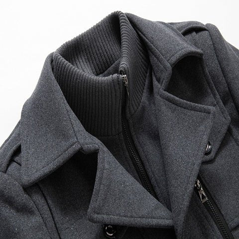 Rafael | Elegante abrigo de invierno con cremallera y botones