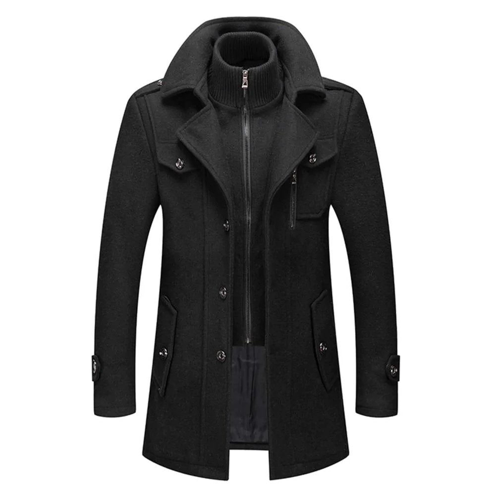 Rafael | Elegante abrigo de invierno con cremallera y botones