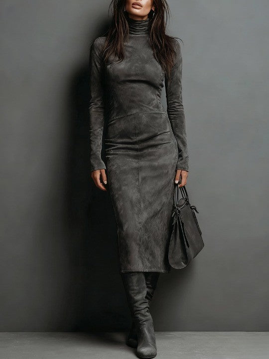 Constanza | Vestido midi largo marrón